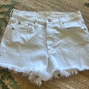 Boden white jean cutoff shorts size 29